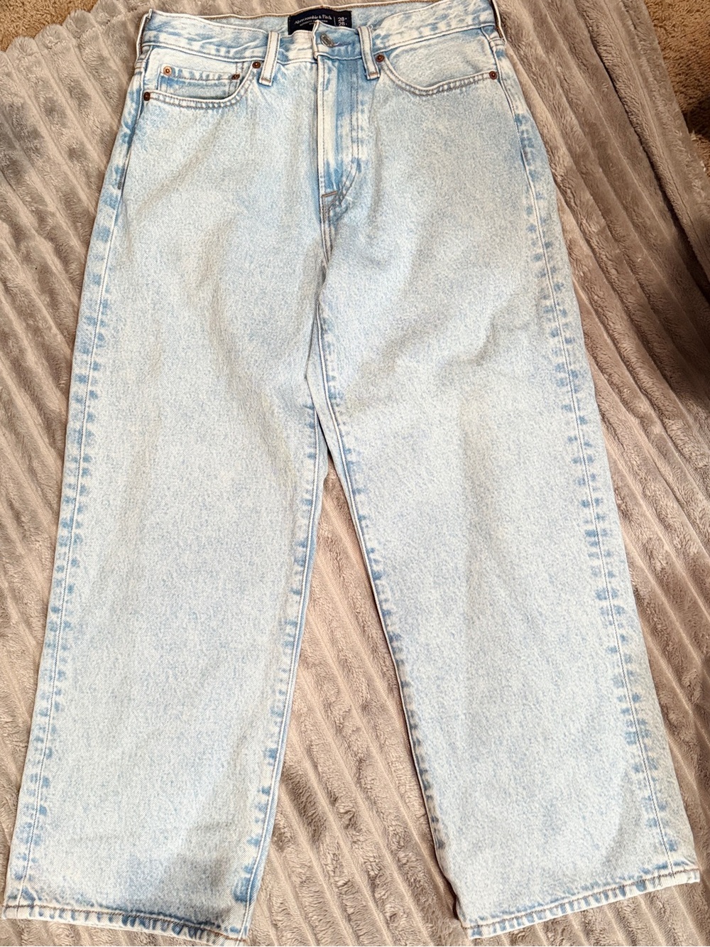 Abercrombie & Fitch Light Blue Baggy Straight Jeans